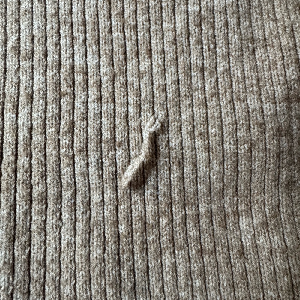 Cozy Tan Ribbed Sweater - Picture 2 of 4